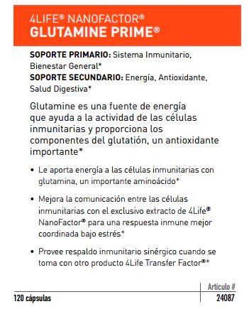 4life Nano Factor Glutamine Prime - Transfer Factor Store